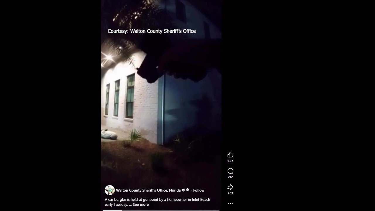 Florida homeowner holds burglary suspect at gunpoint