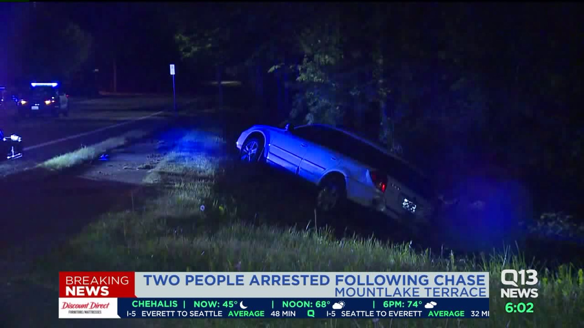 Two arrested following chase through Snohomish County