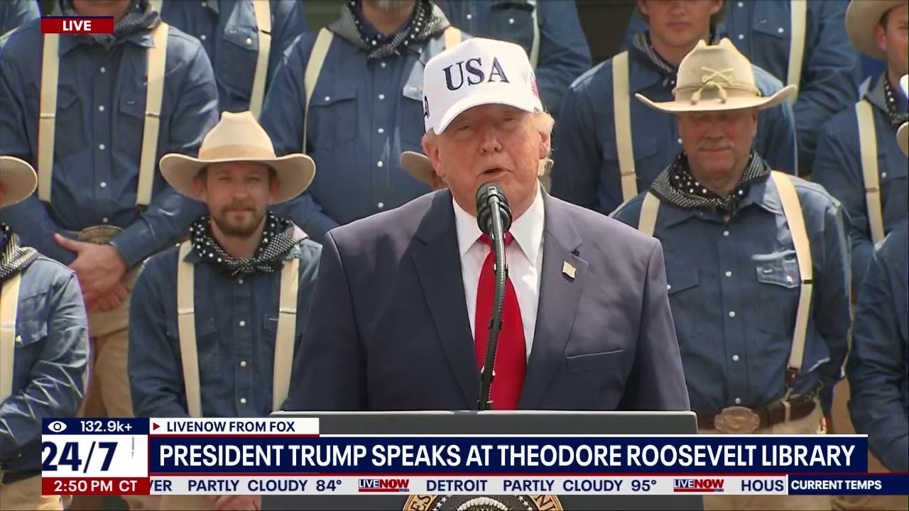 President Trump speaks at Theodore Roosevelt Library
