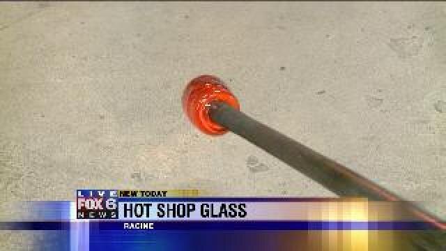 Laura learns how to shape glass