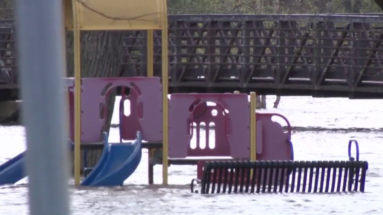 Fox River flooding in Burlington