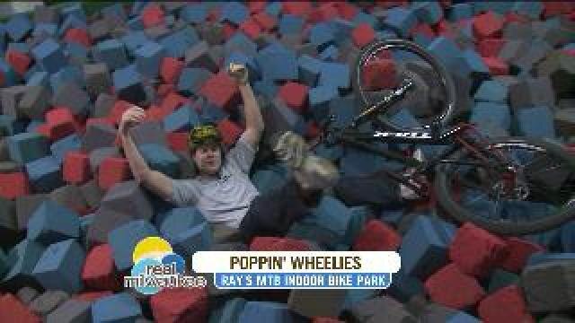 Chip pulls off a bike trick at indoor park