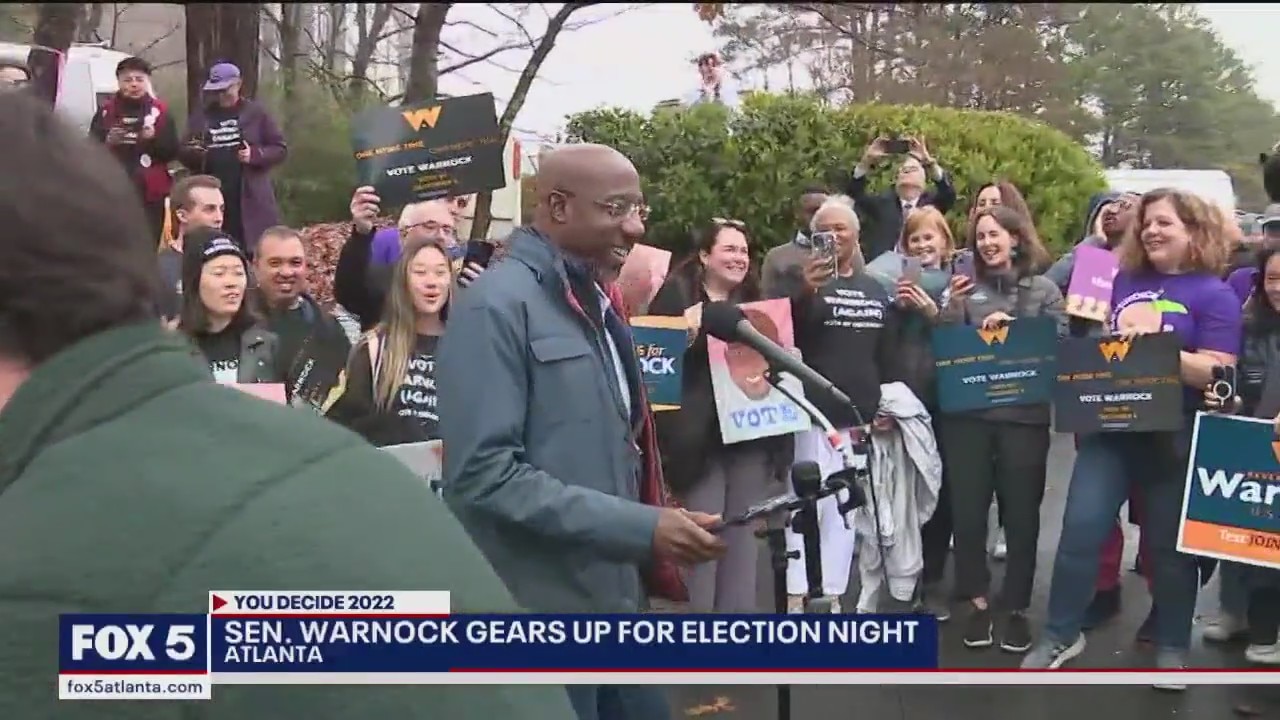 Sen. Warnock gears up for runoff election night