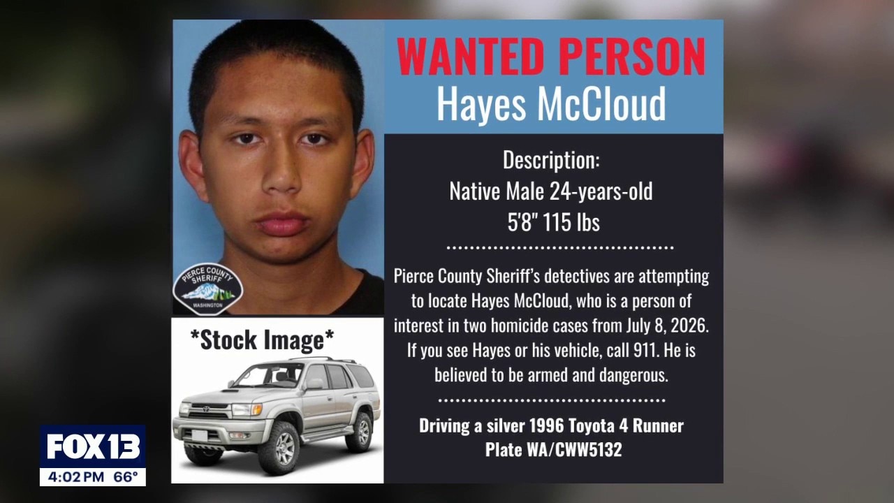 Armed suspect on the run after deadly Pierce County shootings