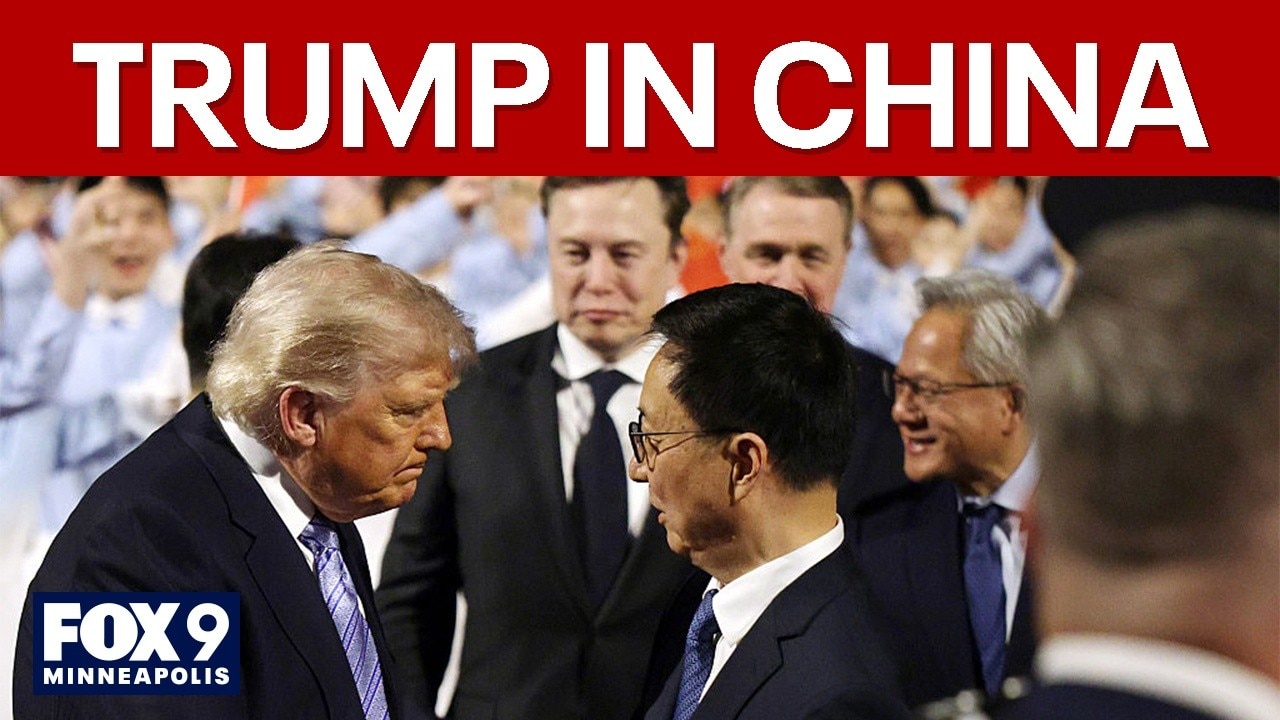 Trump arrives in China with CEOs ahead of summit