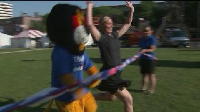 Laura wins the race!