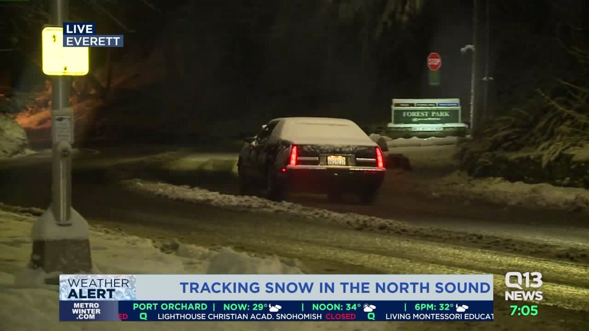 Tracking snow in the North Sound