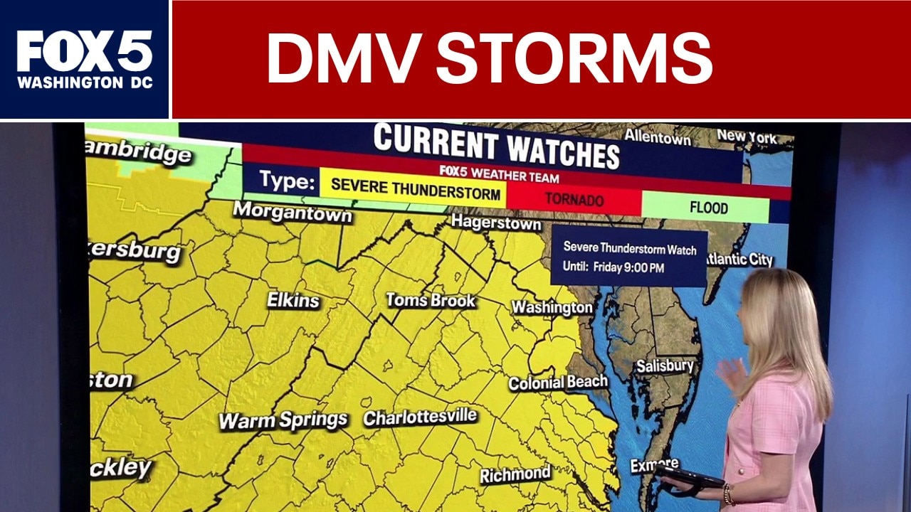 DC Weather: Severe Thunderstorm Watch for DMV Friday