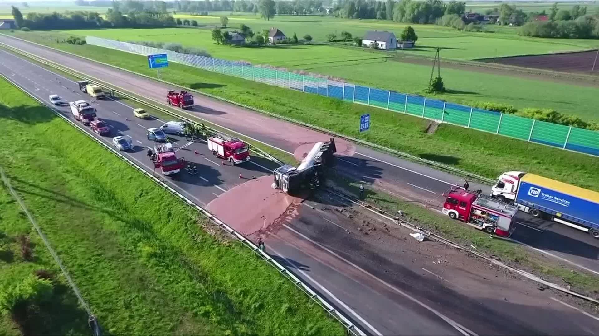 Chocolate spill in Poland