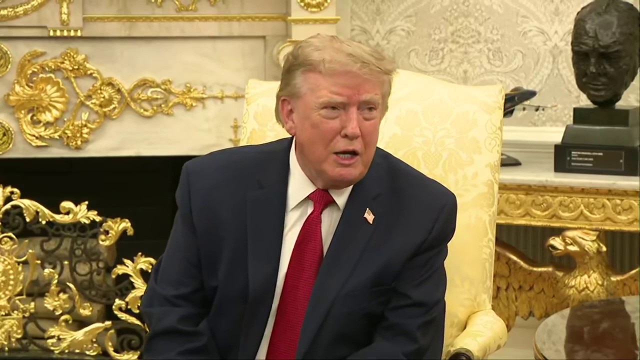 Trump takes questions from reporters [FULL]