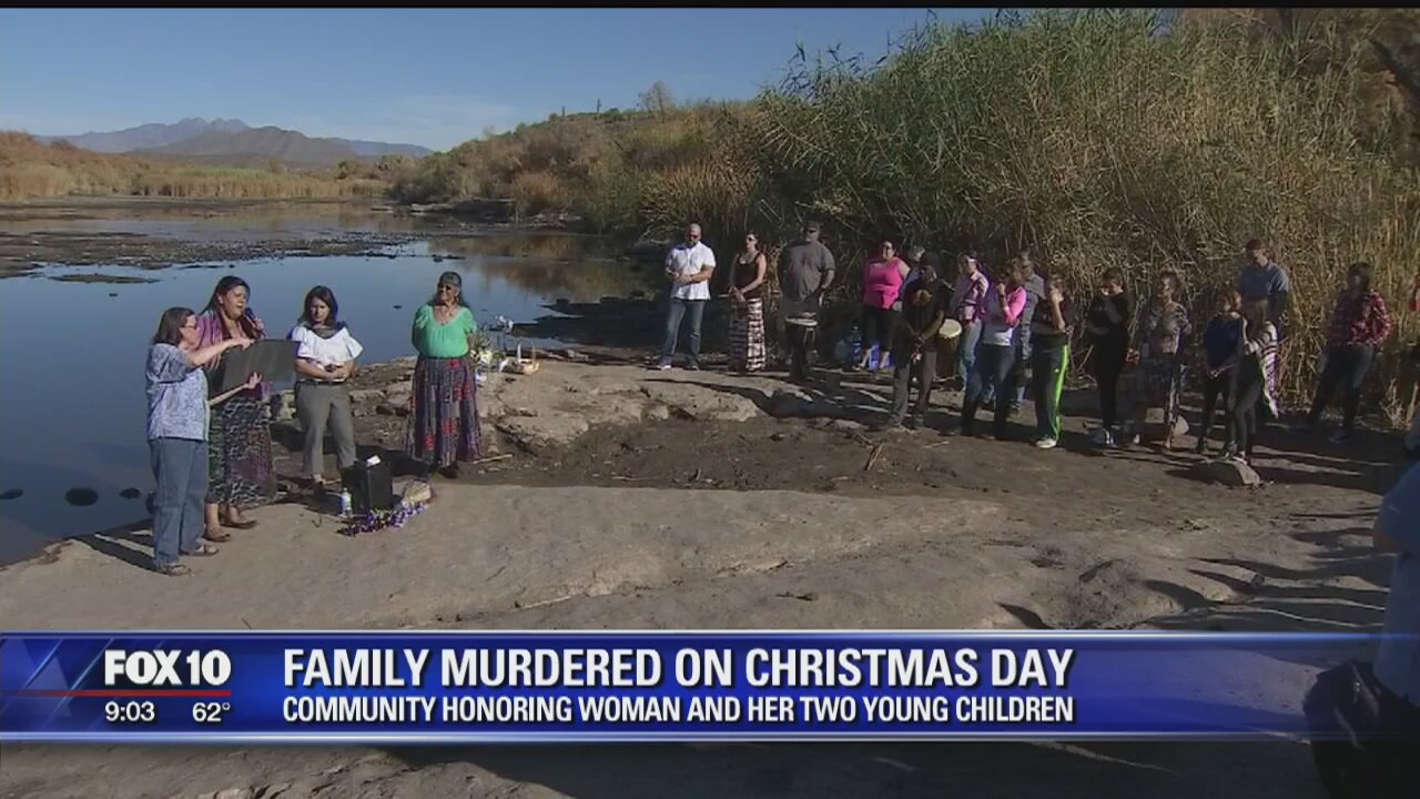 Family and friends remember and honor wife and children who were murdered on Christmas