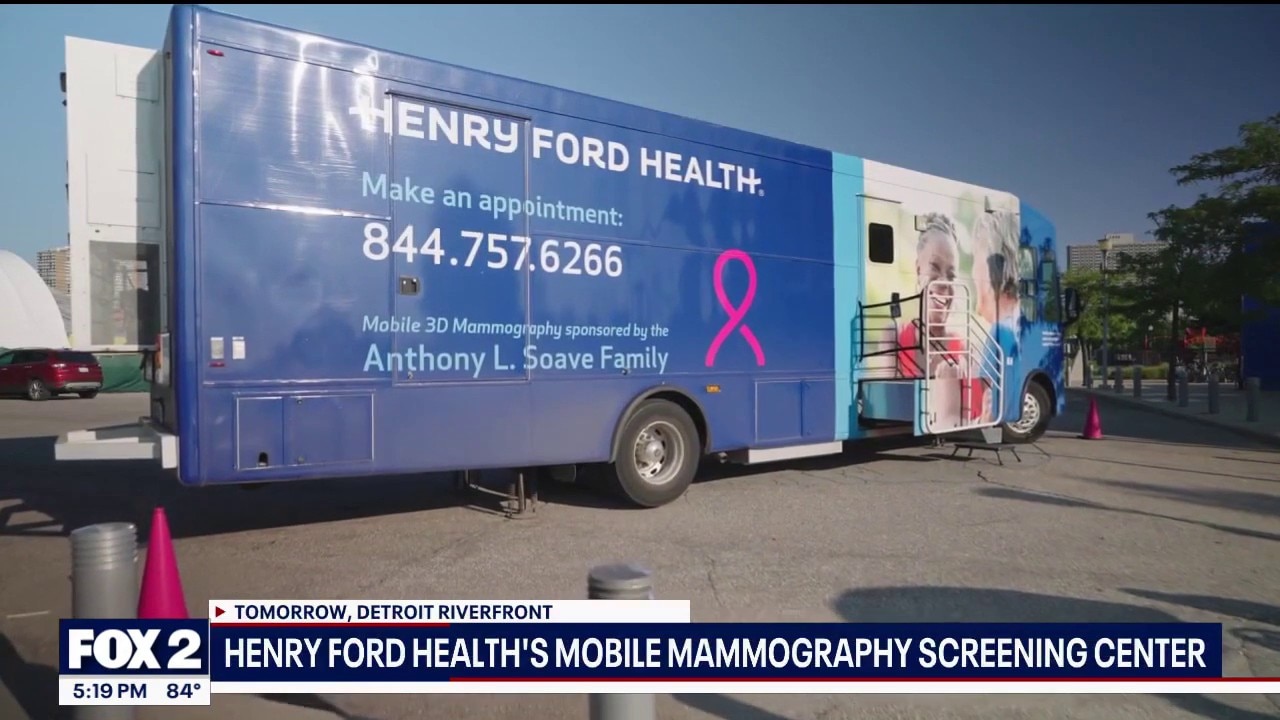 Mobile mammography screening center comes to Detroit Riverfront Tuesday