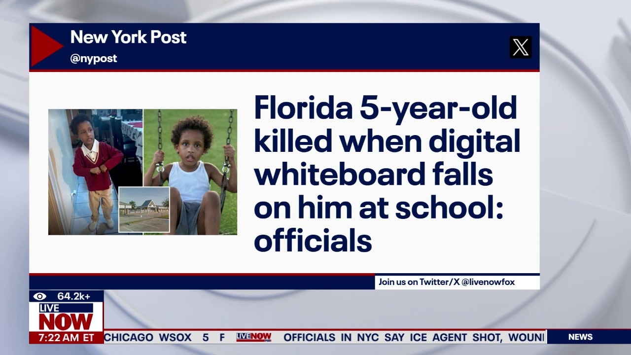 FL 5-year-old-killed after digital whiteboard falls