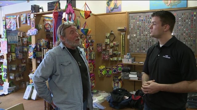 Chip learns how Art Smarts Dart Mart & Juggling Emporium got started