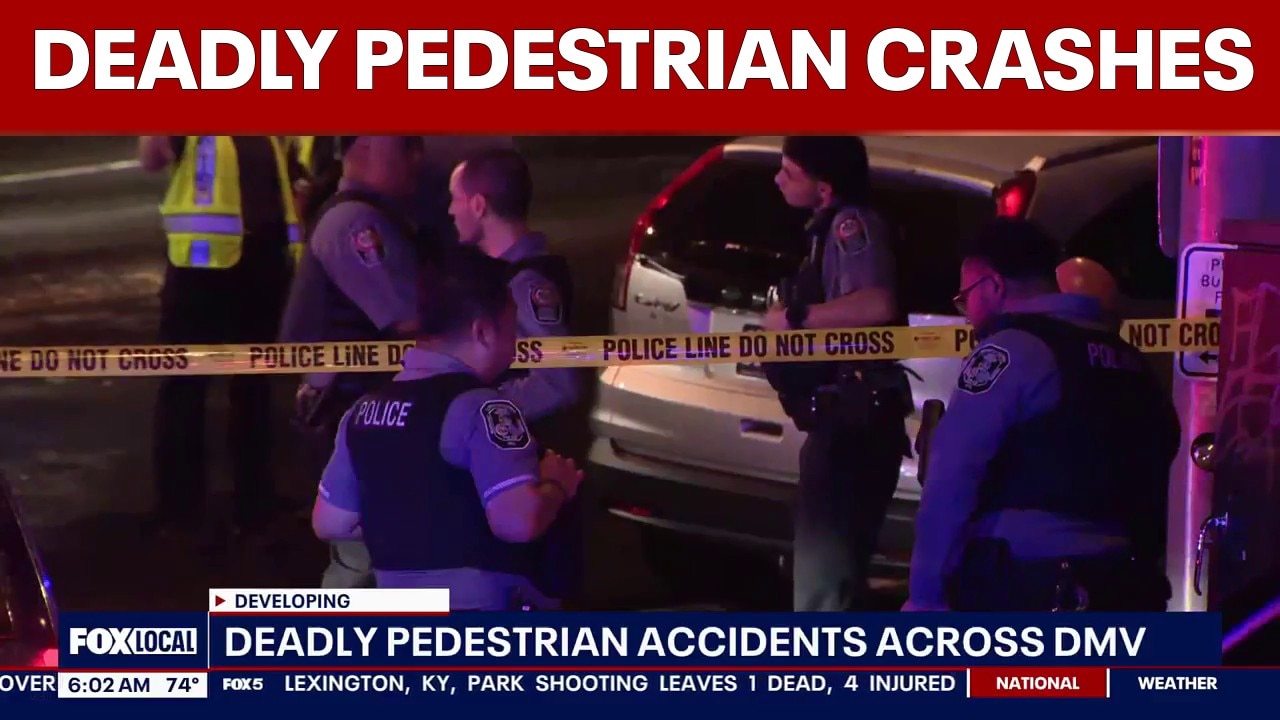 3 pedestrians killed in separate crashes across DC region