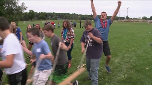 Chip participates in a race as he previews "Ignite Day"