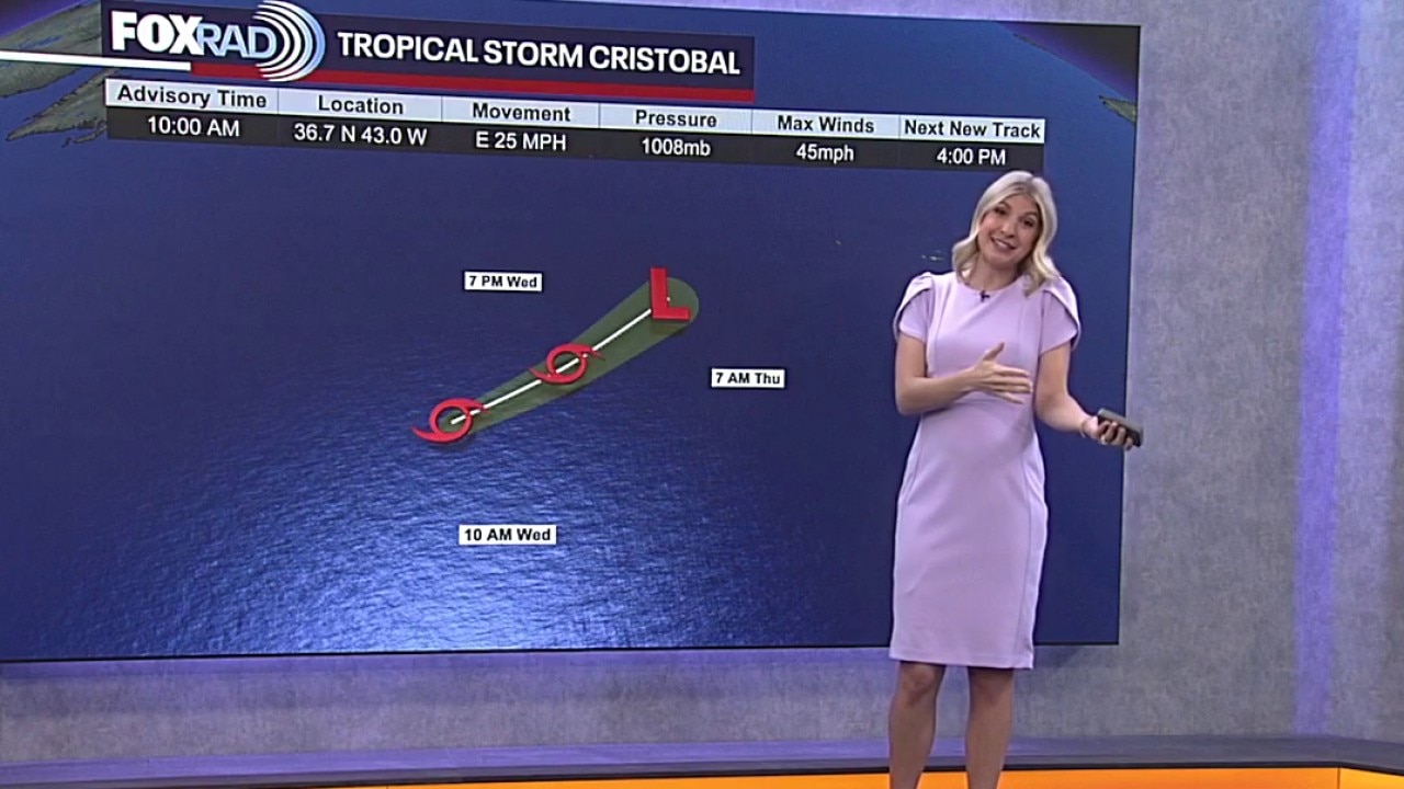 Tropical Storm Cristobal forms in the Atlantic