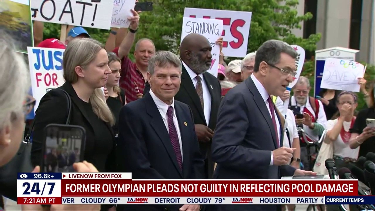Fmr. Olympian pleads not guilty in reflecting pool scandal 