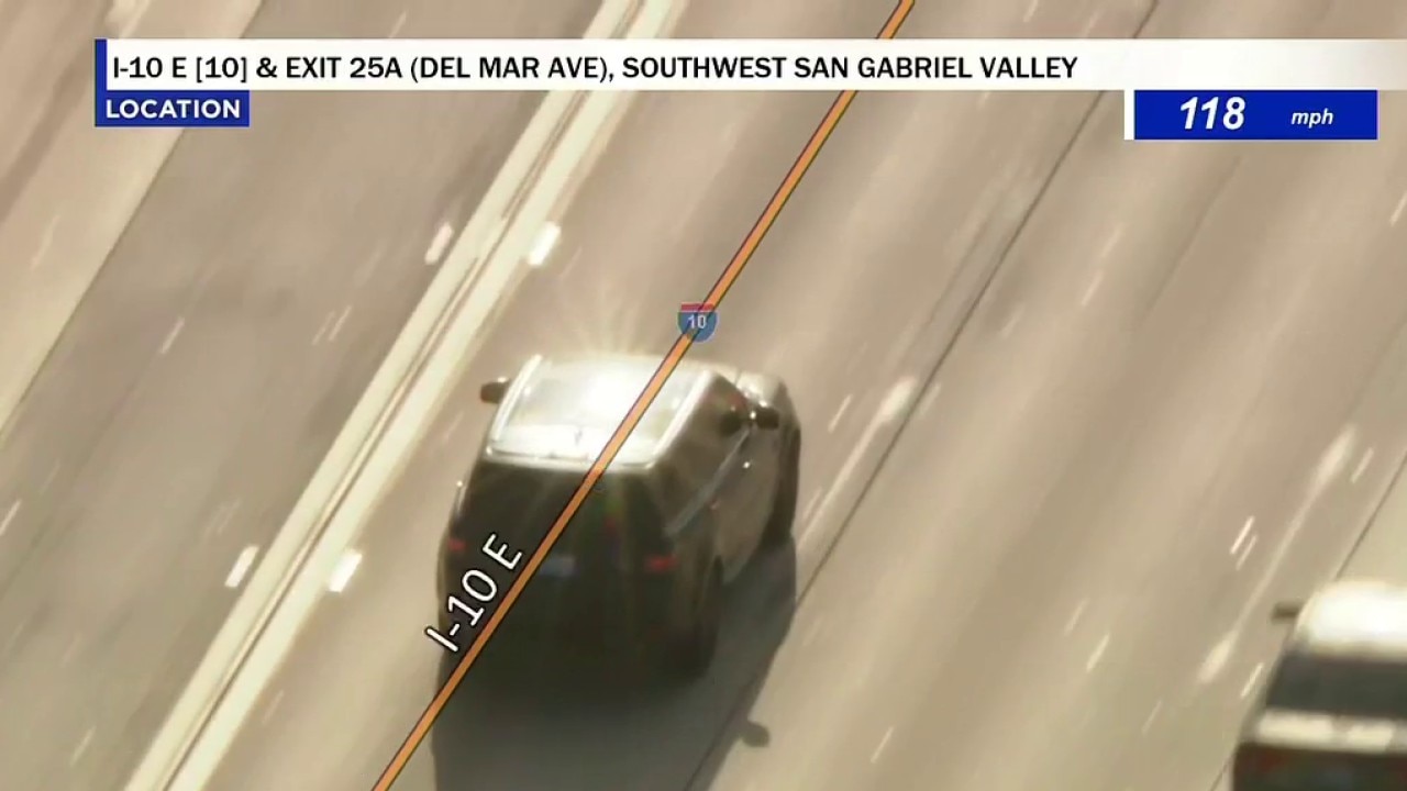Pursuit suspect reaches speeds over 115 mph