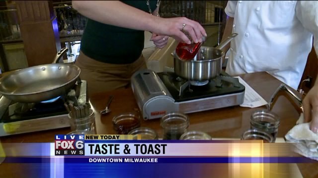 Laura previews one of the menu items Milwaukee Chophouse will have