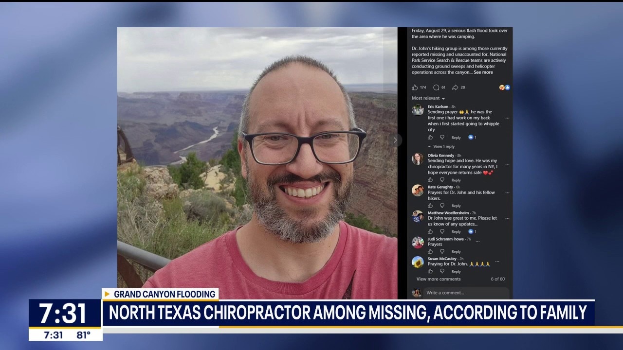 North Texas chiropractor missing at Grand Canyon