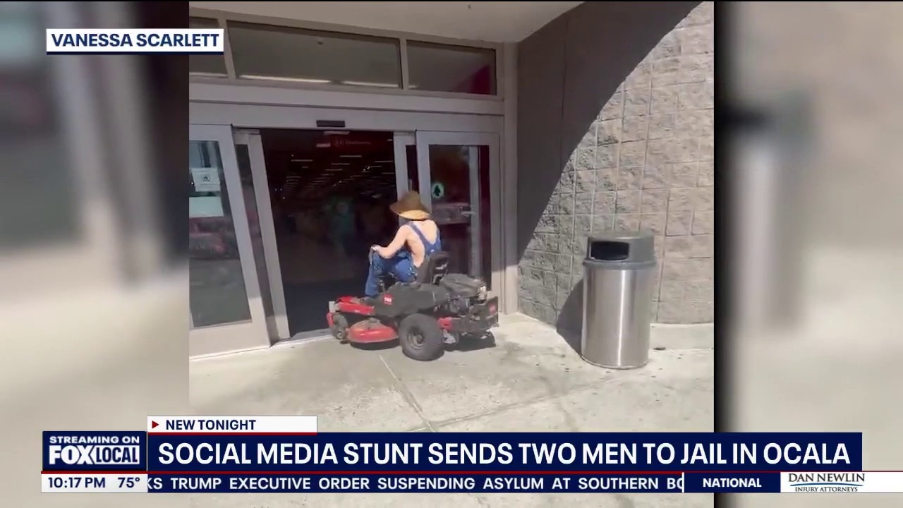 VIDEO: Florida teens drive lawn mower into Target for social media stunt