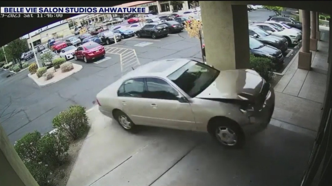 Across America: Car flies into store