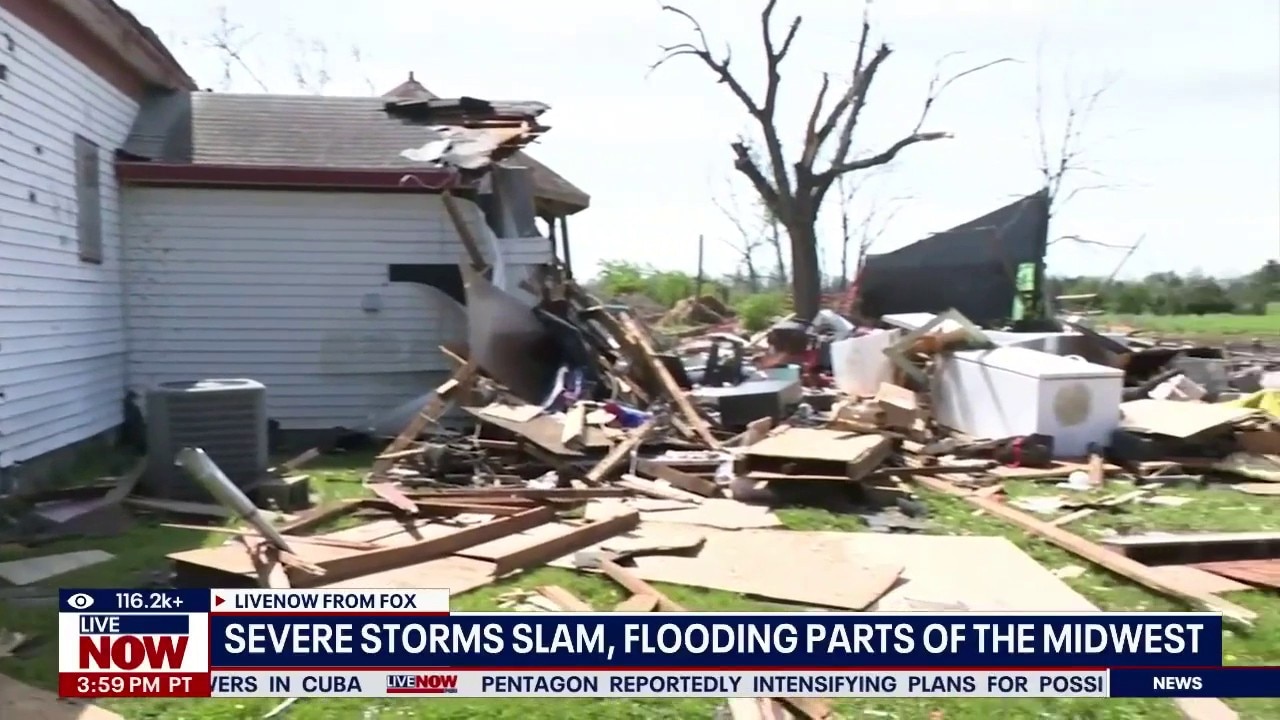 Powerful storms slam parts of the Midwest, damage structures