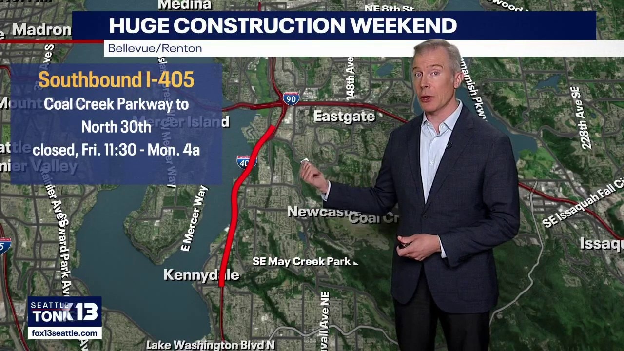 Major road closures planned around Seattle this weekend