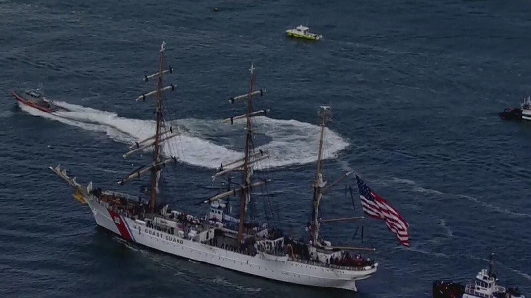 Coast Guard Cutter Eagle makes first ever visit to Galveston