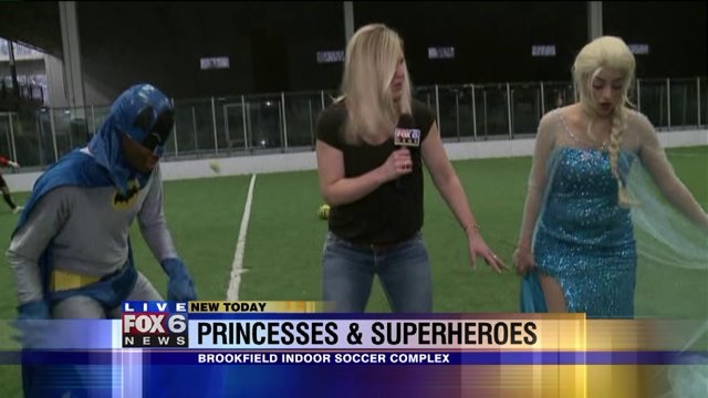 Laura learns some soccer warm ups