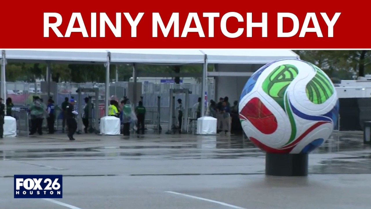 Rainy day ahead of FIFA World Cup match in Houston