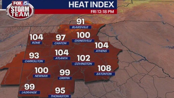 Friday midday weather forecast