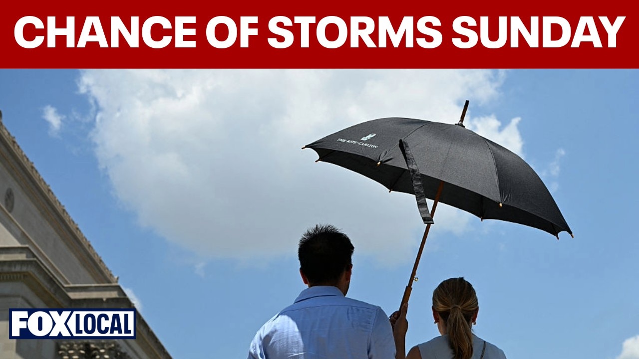 Pleasant weekend weather continues with a chance of storms Sunday