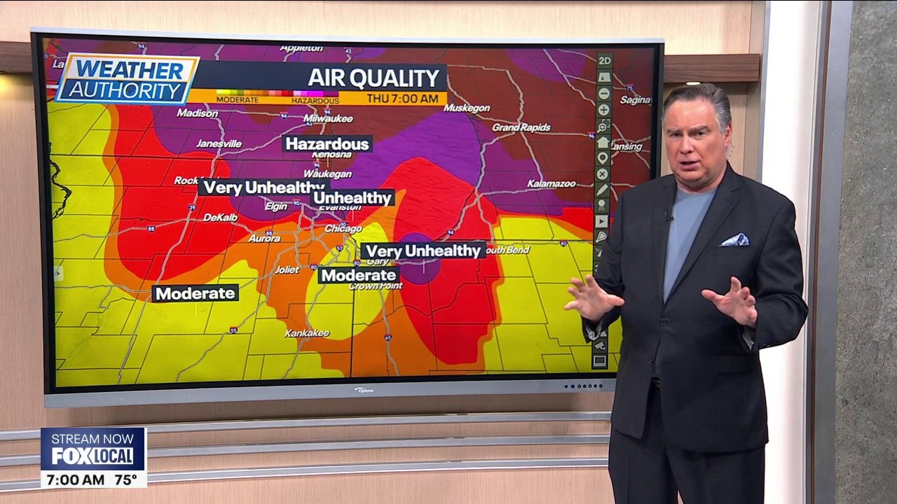 Wildfire smoke, heat and poor air quality make for dangerous day in Chicago