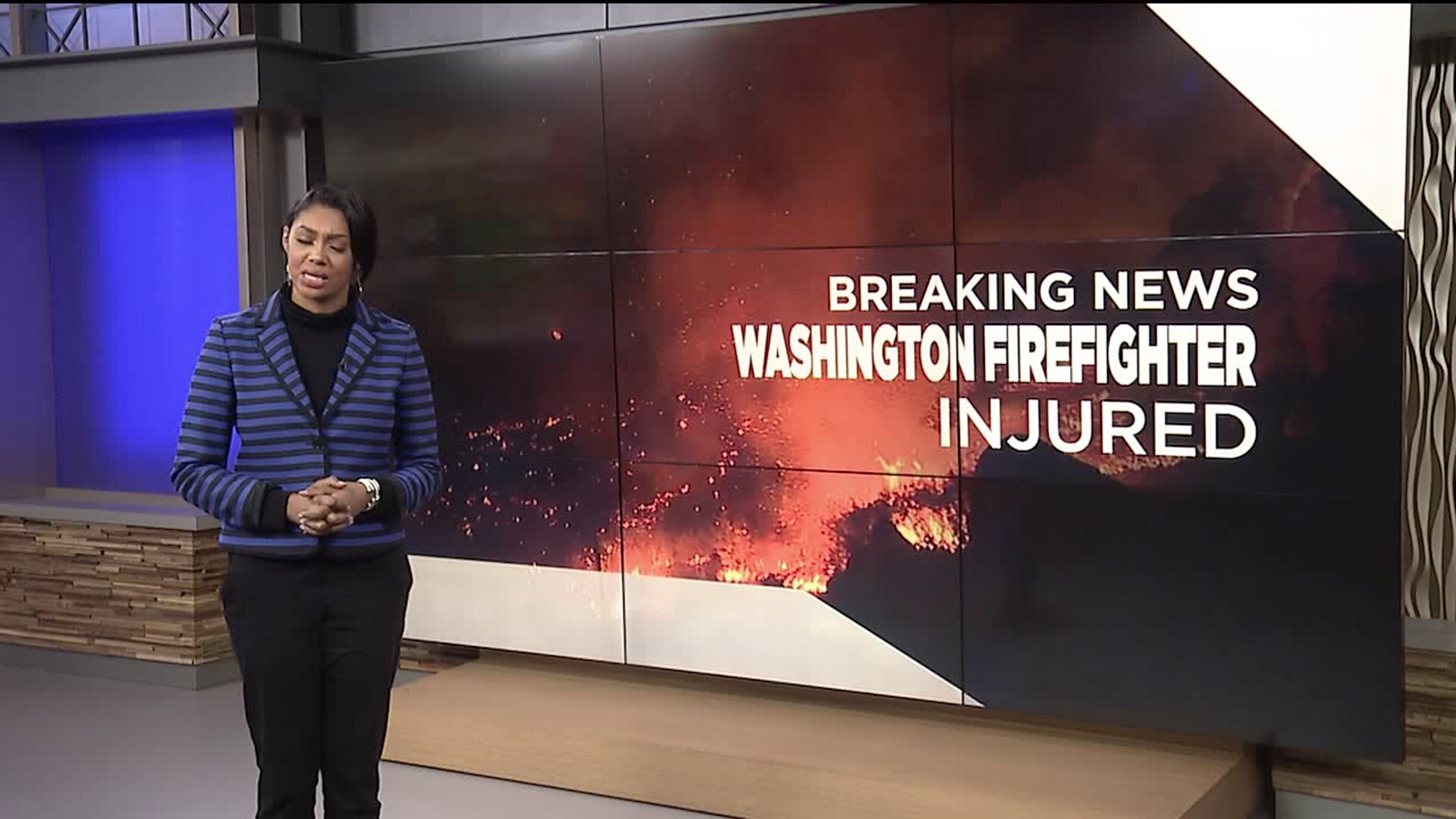 Washington firefighter injured in California