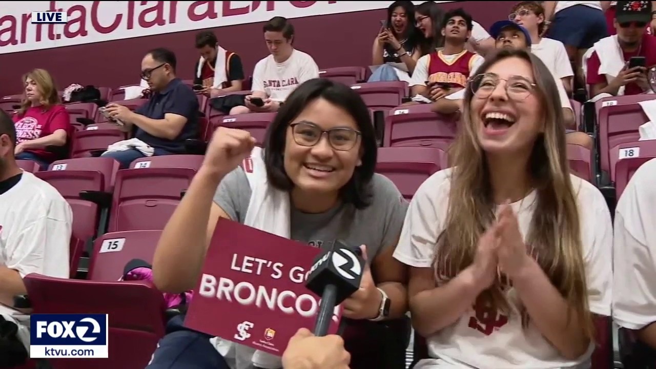 Santa Clara University Broncos psyched at lead over Kentucky Wildcasts
