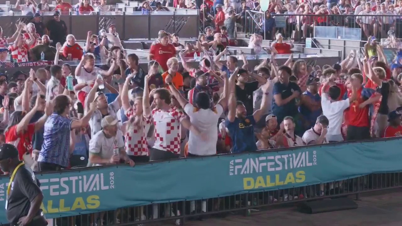 Croatia fans revel after equalizer vs. Engalnd