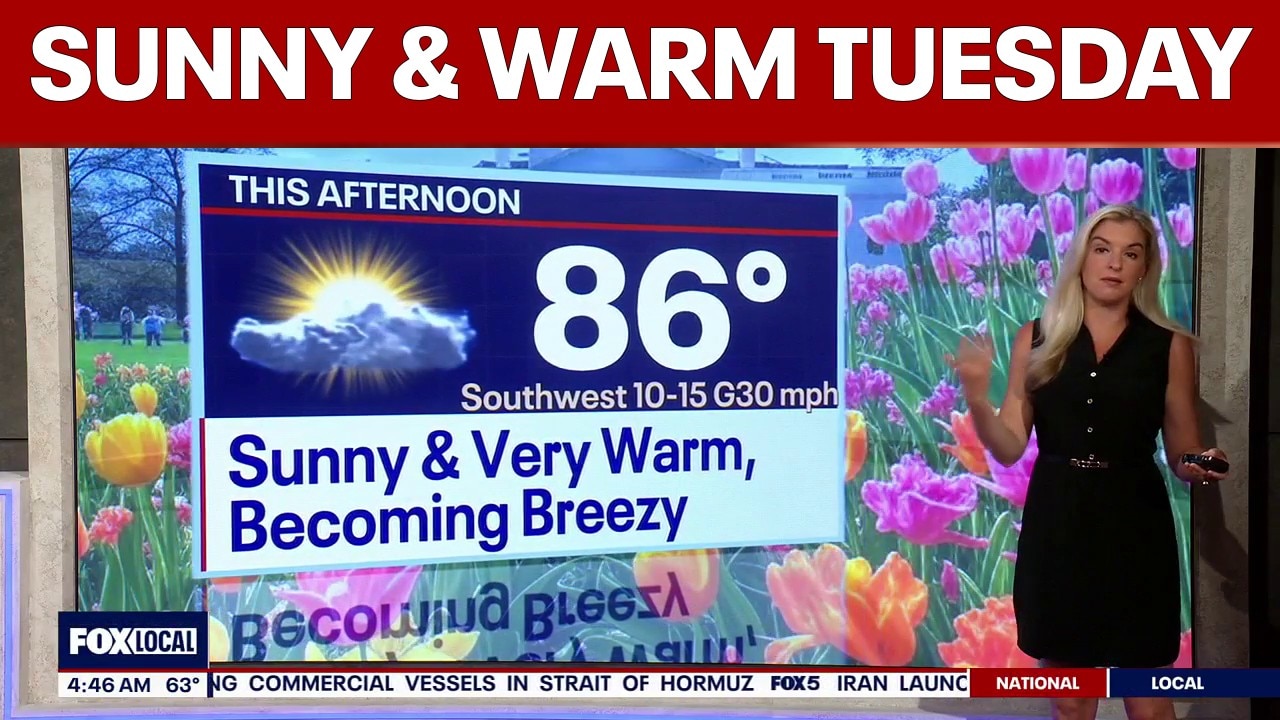 DC weather: Sunny with highs near 86 degrees