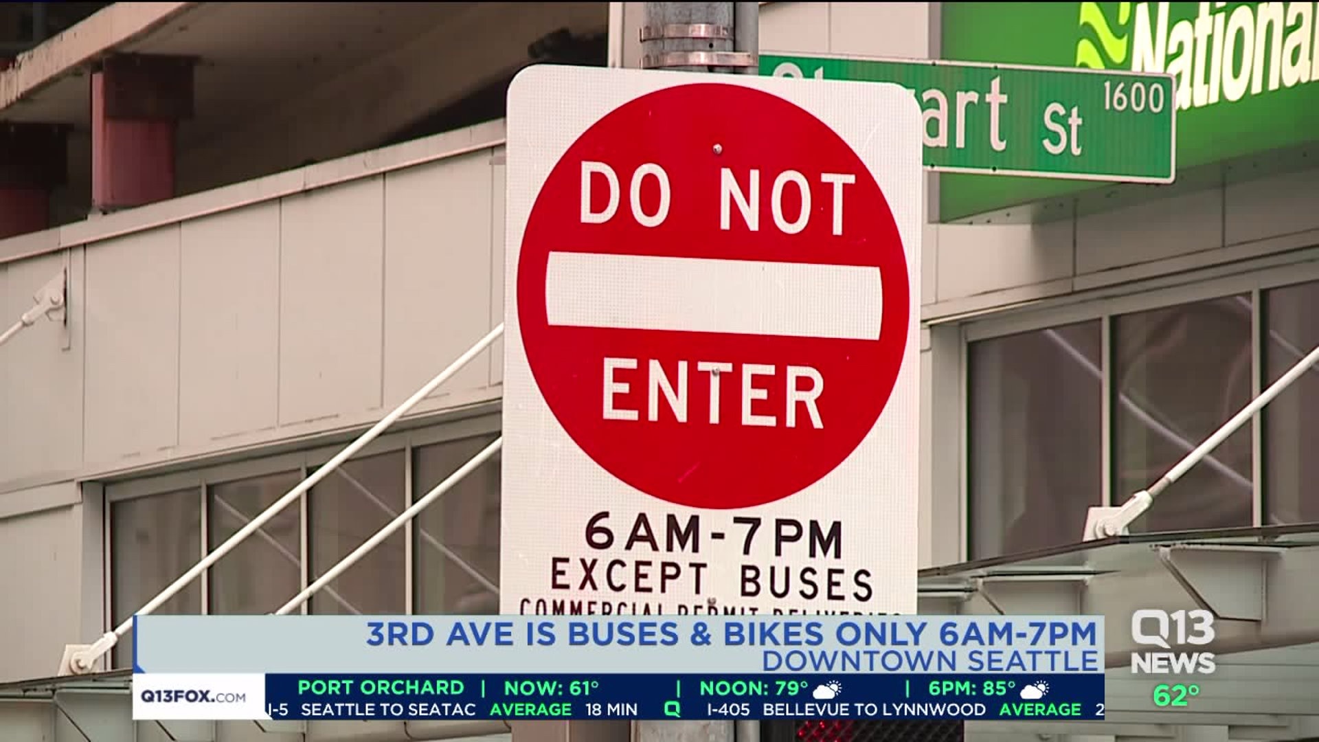 Cars not allowed on Seattle`s 3rd Avenue