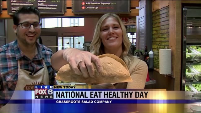 Laura learns how to prepare one of their delicious wraps