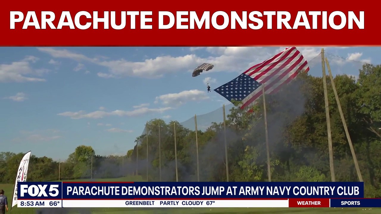 MITER Foundation honors vets with parachute demonstration despite minor snag