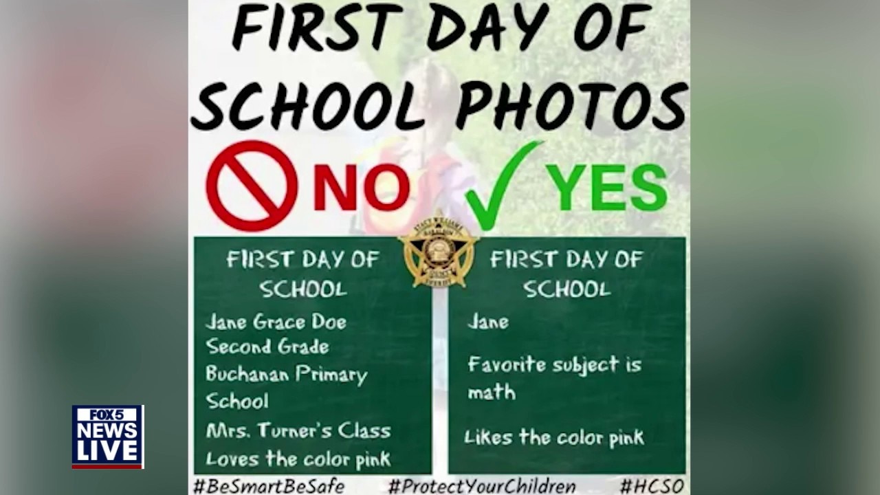 Warning about posting first day of school photos