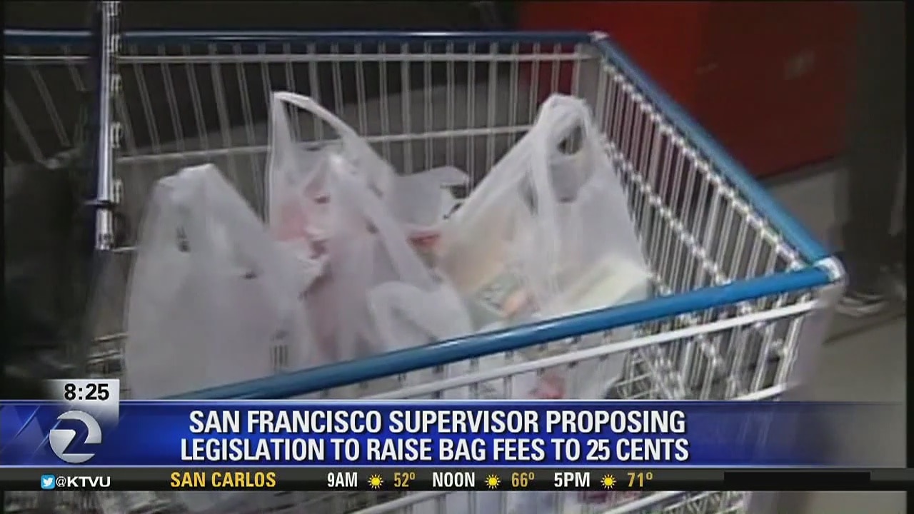 San Francisco supervisor proposes charging 25 cents per plastic bag