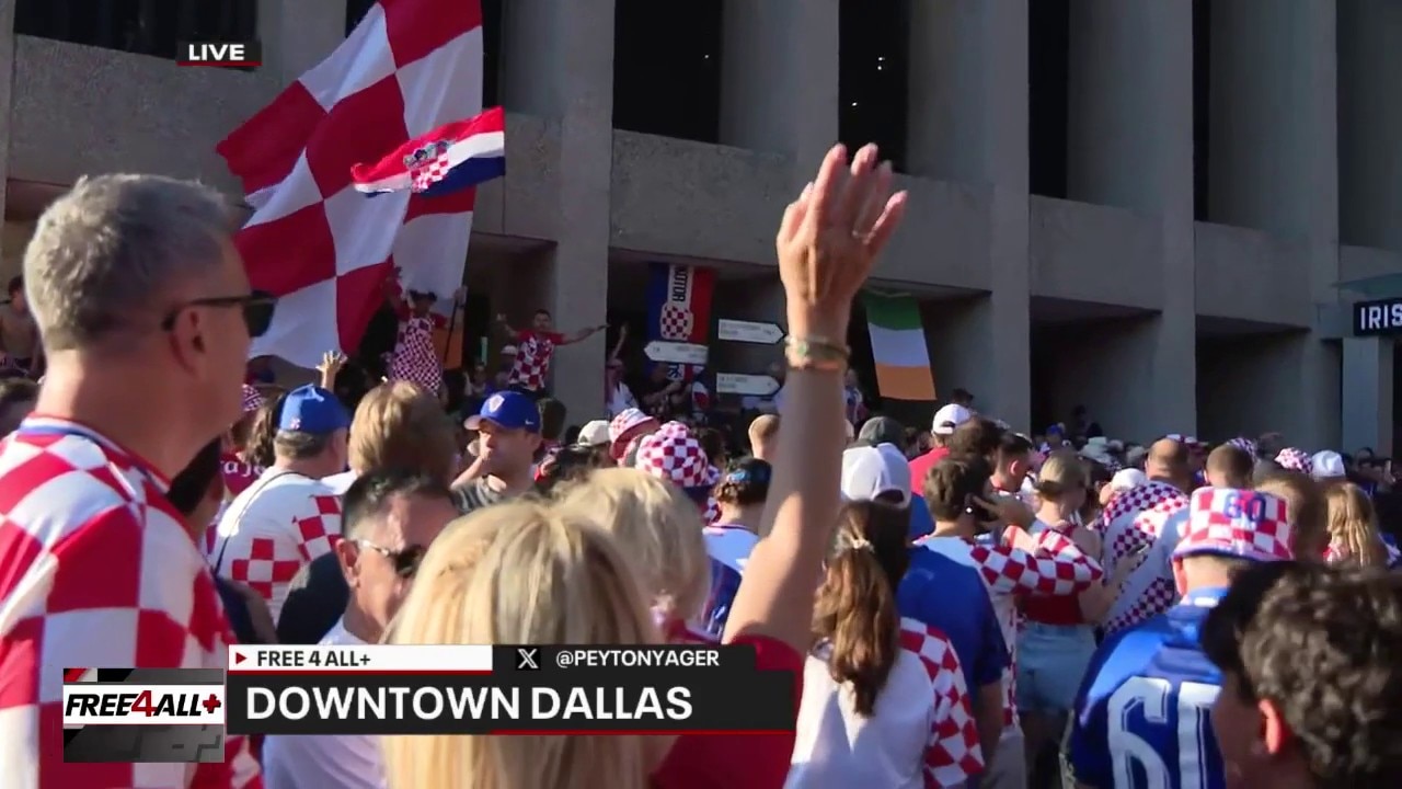 Croatia fans march through Dallas | Free4All+