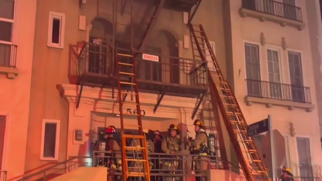 LAFD battles apartment fire in East Hollywood