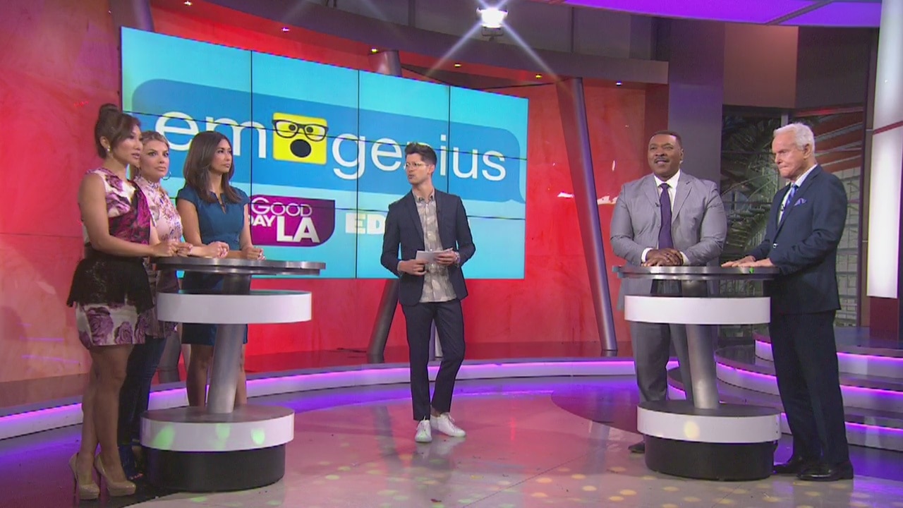 Good Day LA anchors play Game Show Network's "Emogenius" game