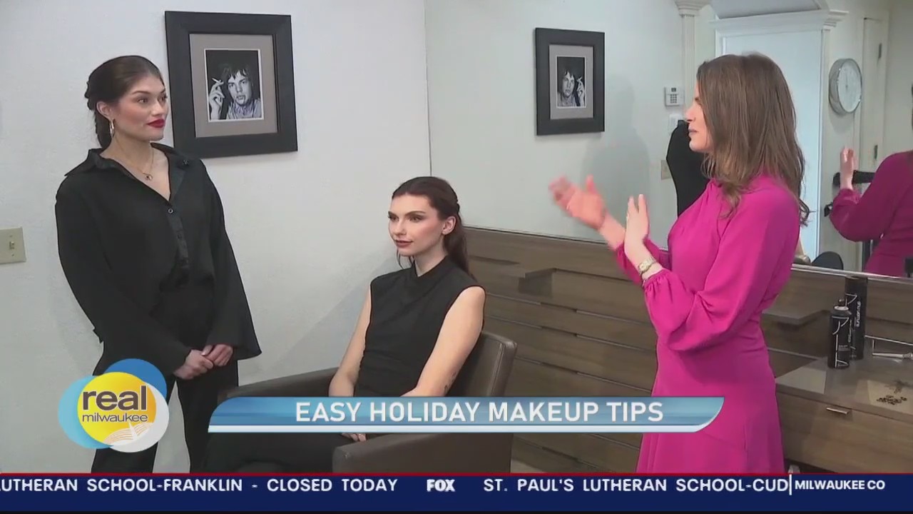 Finish off your holiday look with easy makeup