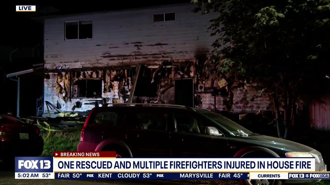 One rescued, multiple firefighters injured after Seattle house fire 