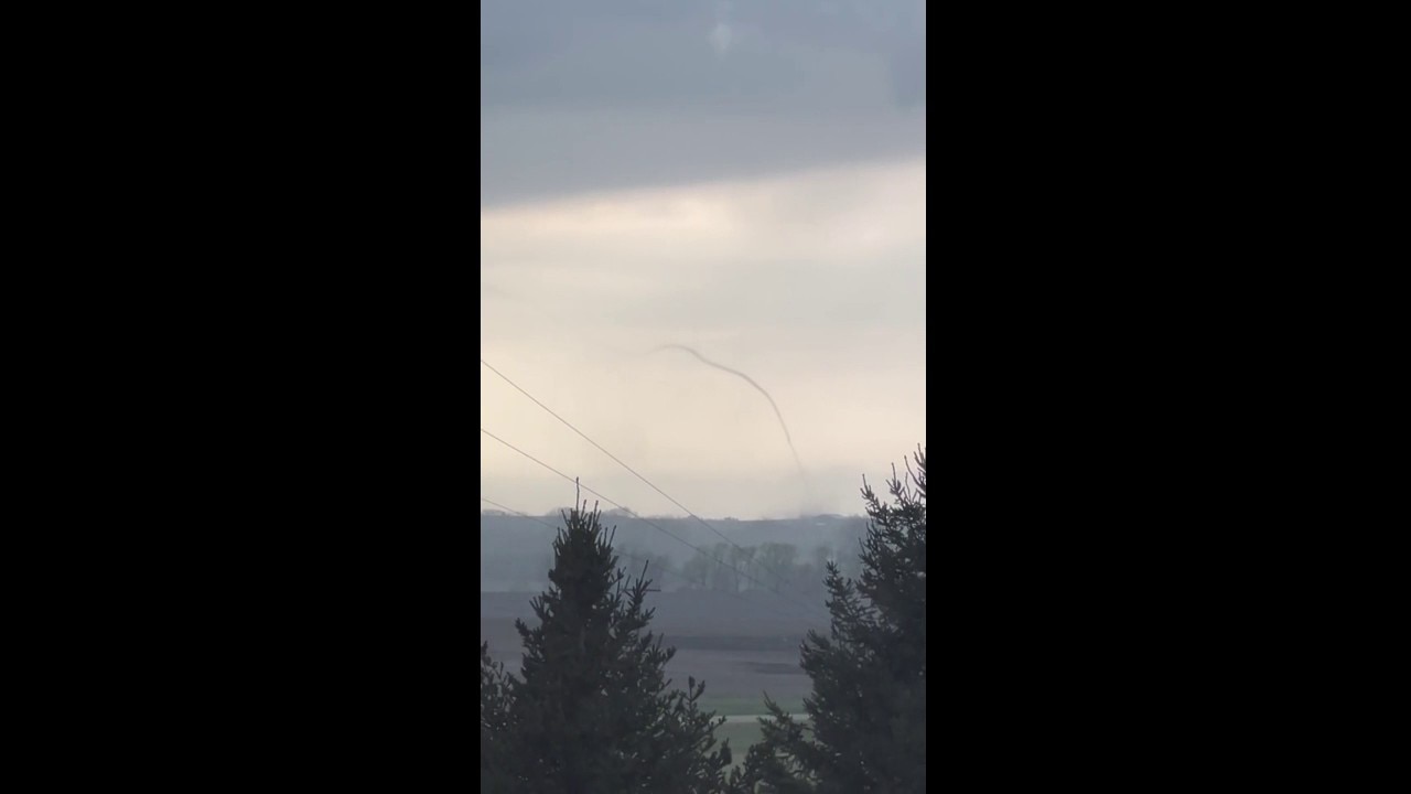 Tornado footage captured near Stewartville, Minnesota